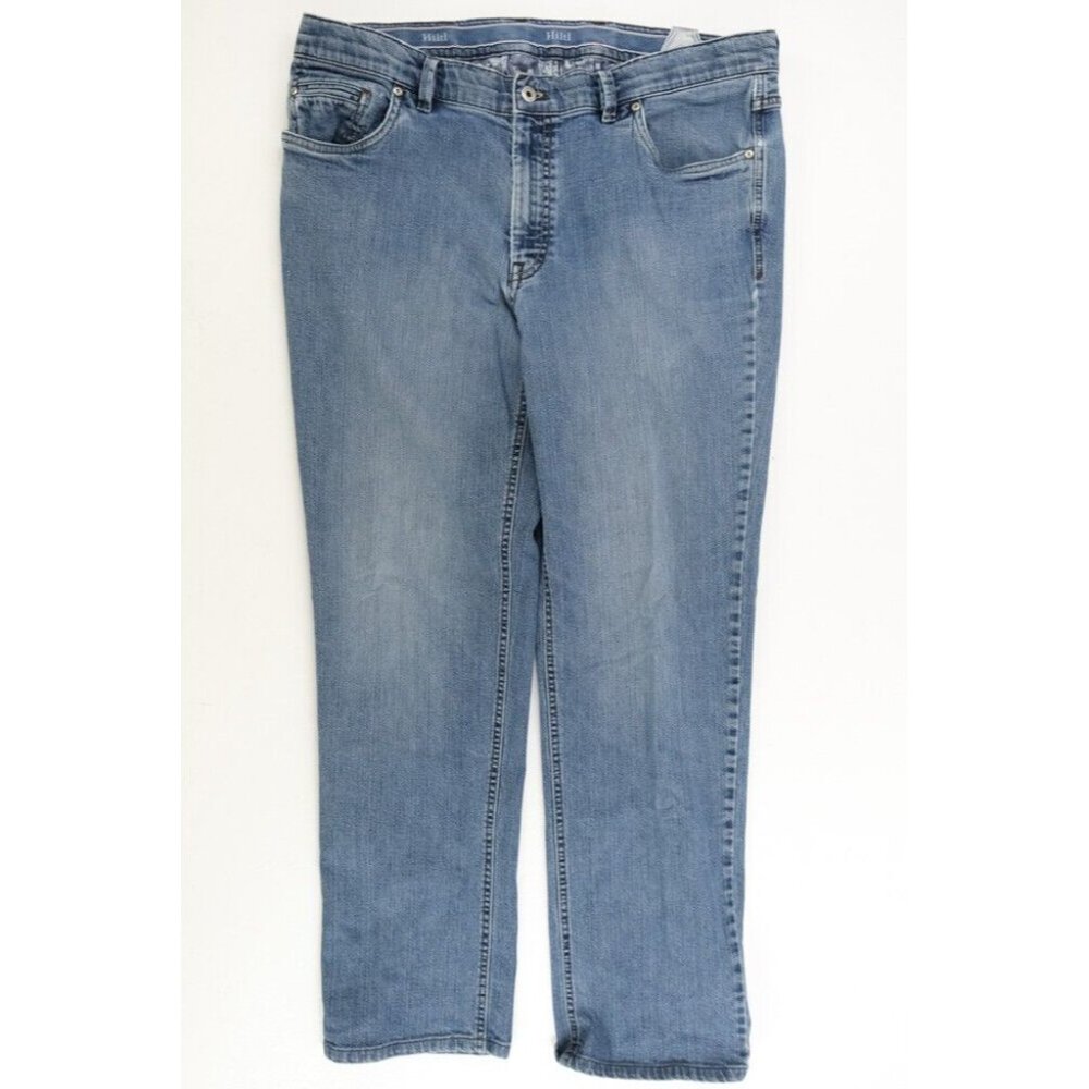 Hiltl Jeans 40 Light Wash Blue Designer Denim Pants 38x32 Stretch Jeans Straight